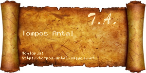 Tompos Antal névjegykártya